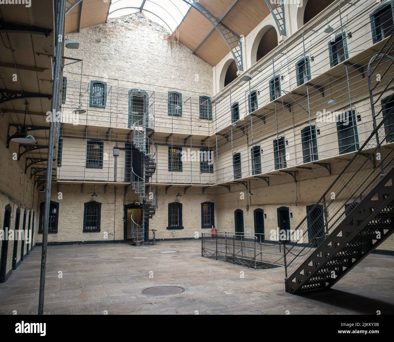 Das Gefängnis von Kilmainham in Kilmainham, Dublin, wo viele irische republikanische revolutionäre inhaftiert und hingerichtet wurden. Stockfoto