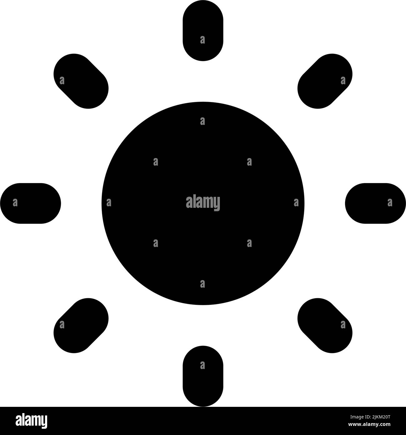 Symbol für schwarze Glyphe im Lichtmodus Stock Vektor