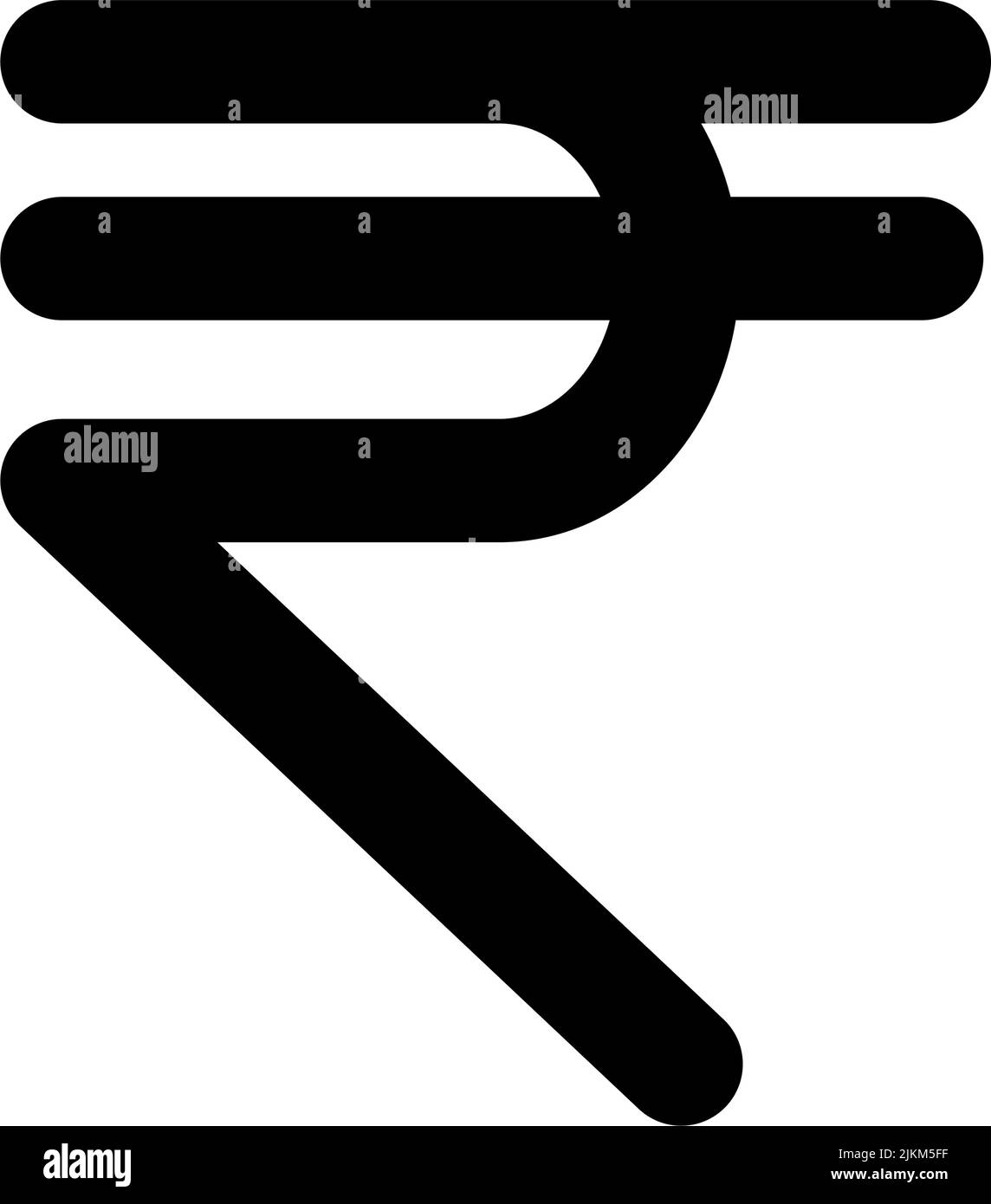 Symbol der indischen Rupie. Bearbeitbarer Vektor. Stock Vektor