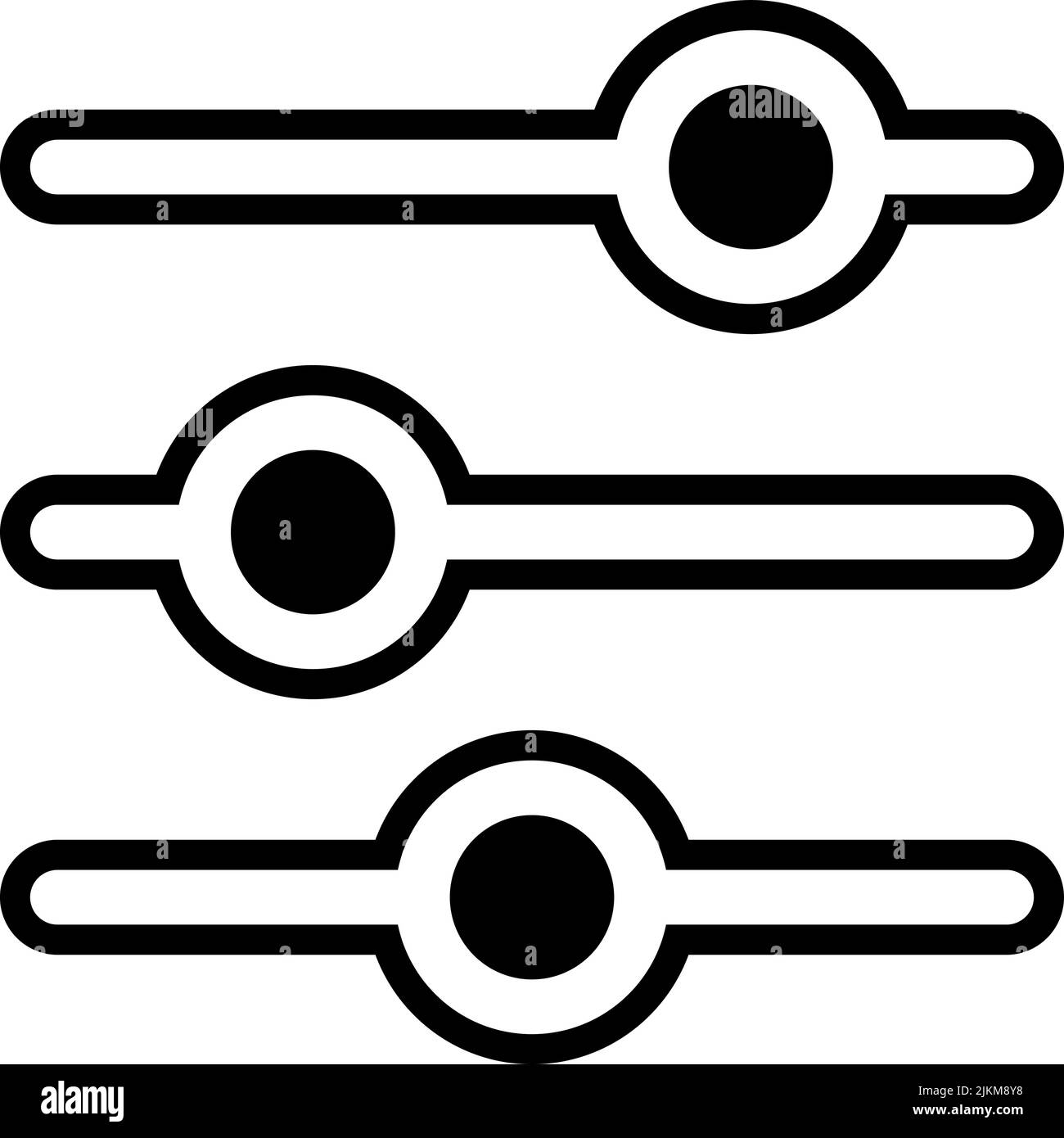 Filtersymbol, schwarze Vektorgrafik. Stock Vektor