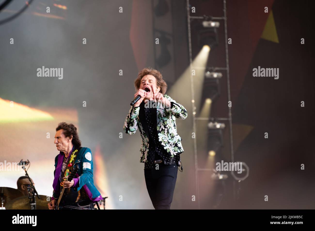 Mick Jagger, Ronnie Wood von den Rolling Stones im Hyde Park, 25. Juni 2022 Stockfoto
