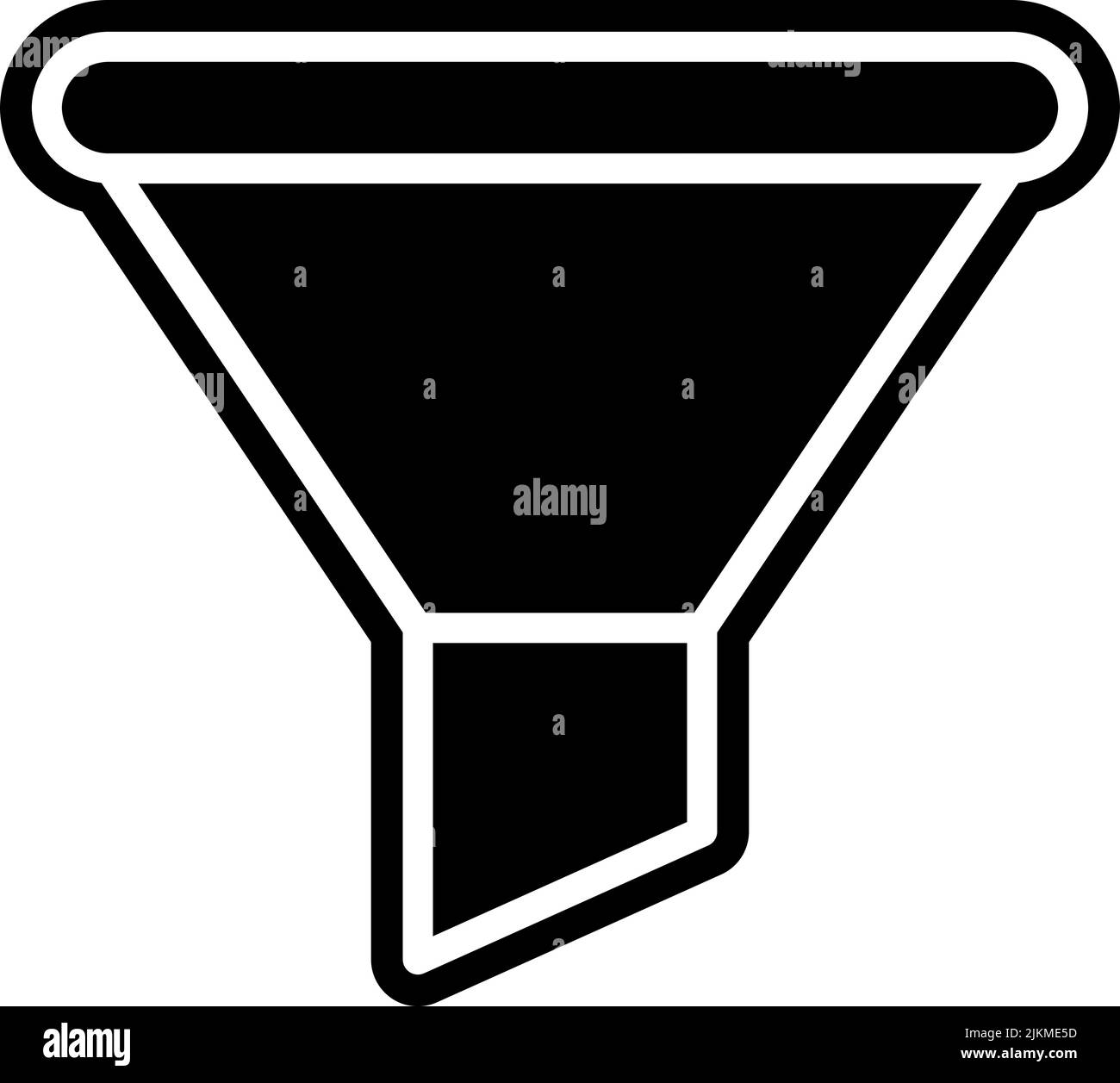 Filtersymbol, schwarze Vektorgrafik. Stock Vektor