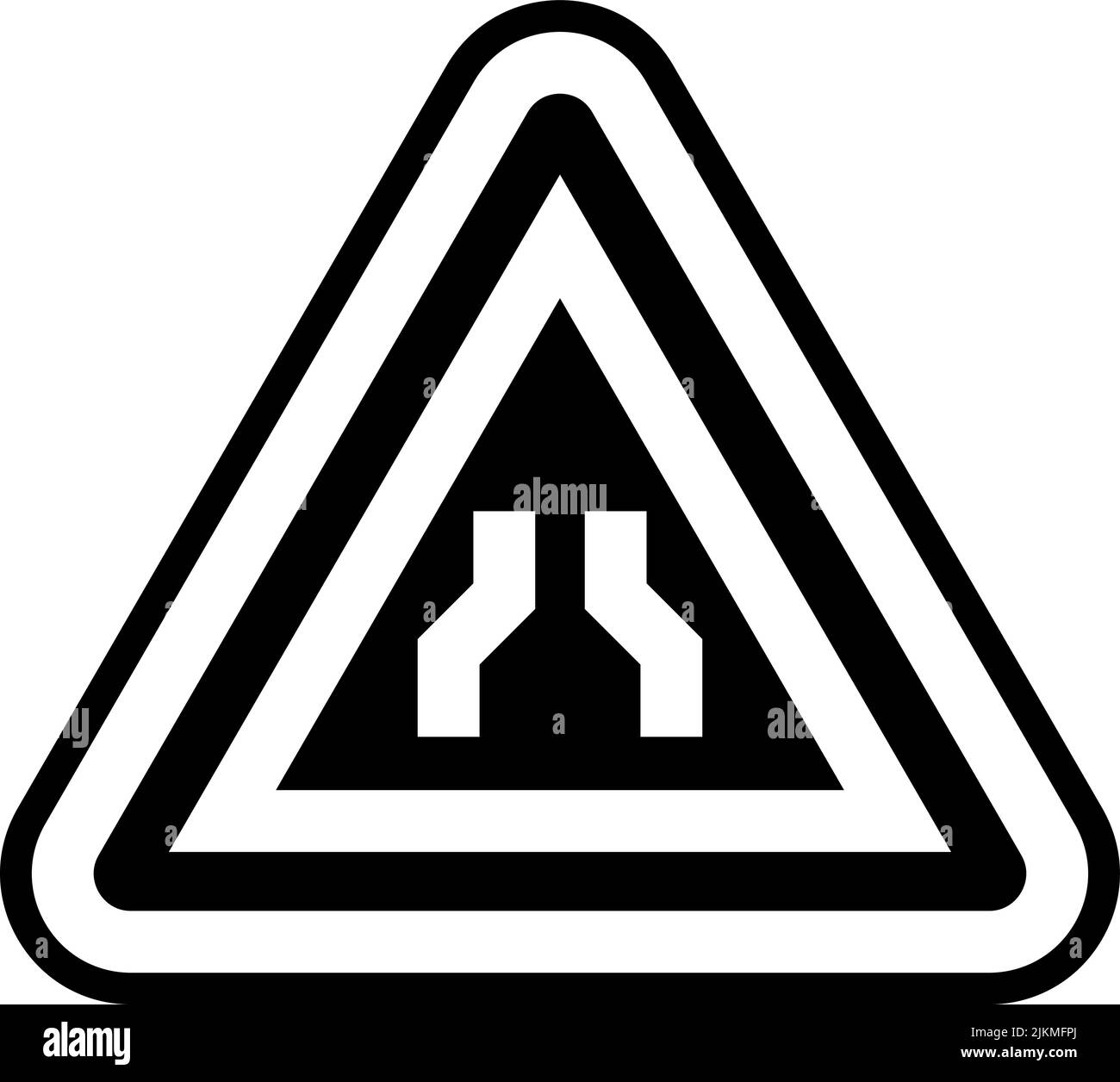 Schmal Symbol schwarze Vektorgrafik. Stock Vektor