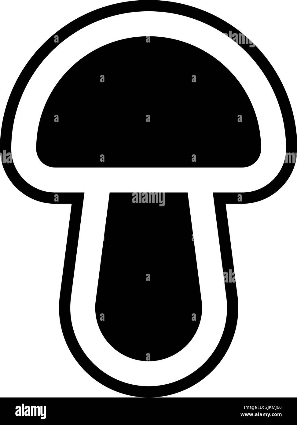 Abbildung des schwarzen Vektorgrafiks mit Pilzsymbol. Stock Vektor