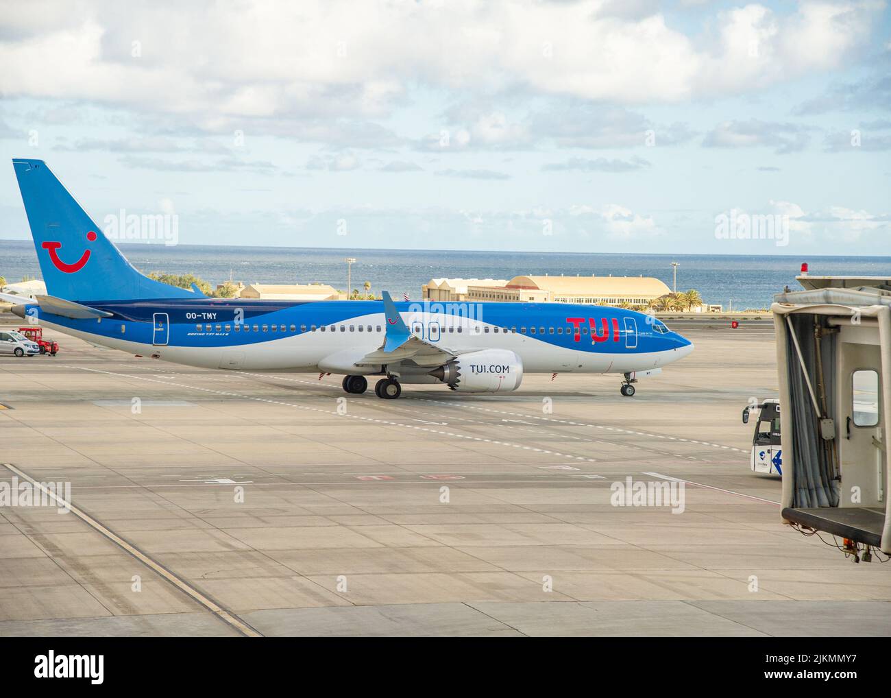 23. Februar 2022 das TUI-Flugzeug ist startbereit Stockfoto