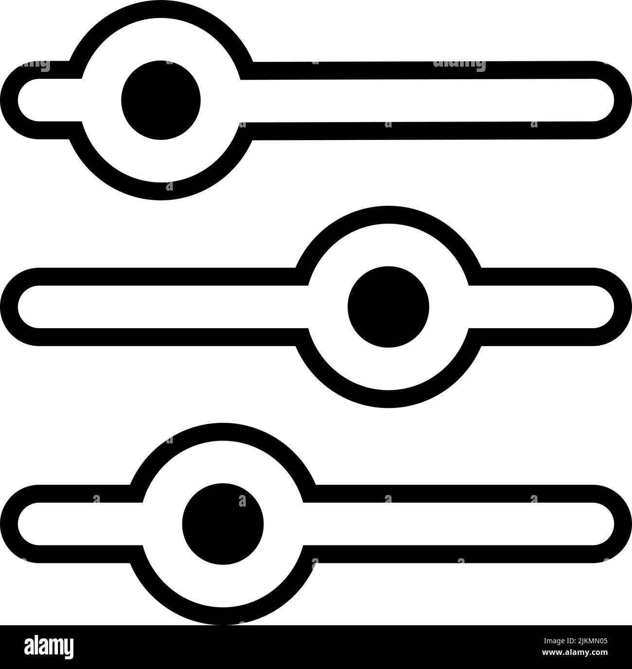 Filtersymbol, schwarze Vektorgrafik. Stock Vektor