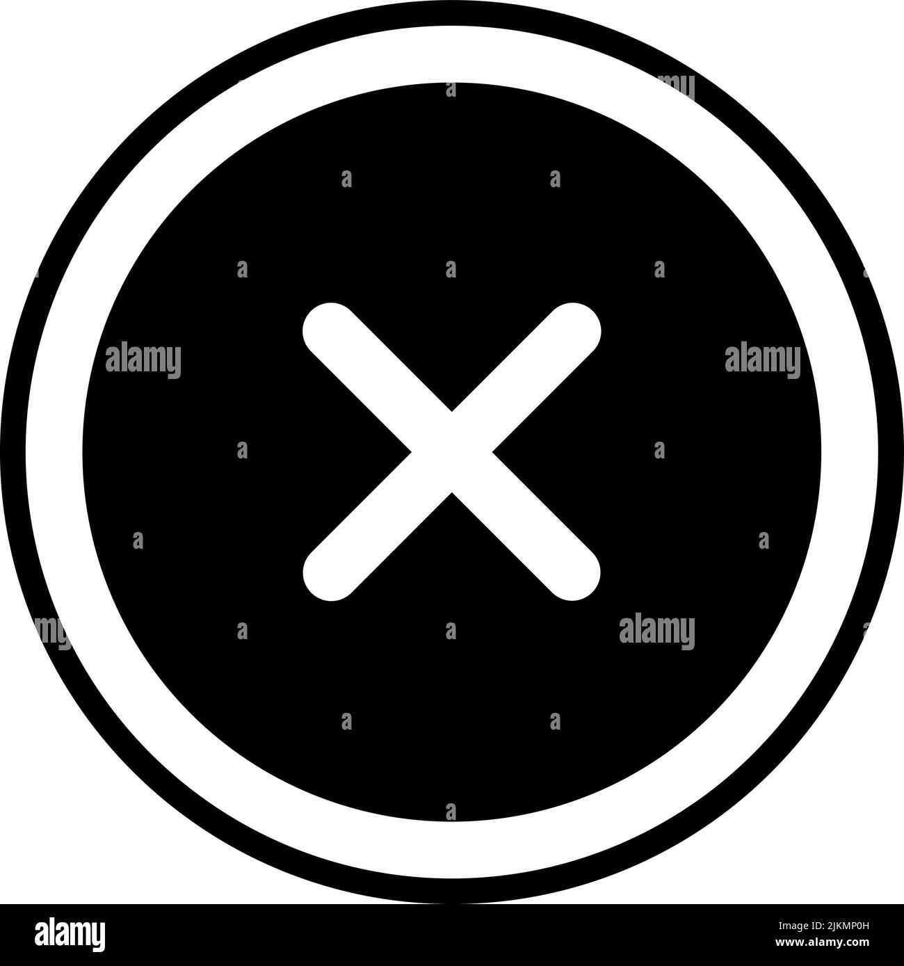 Schwarze Vektorgrafik für fehlgeschlagene Symbole. Stock Vektor