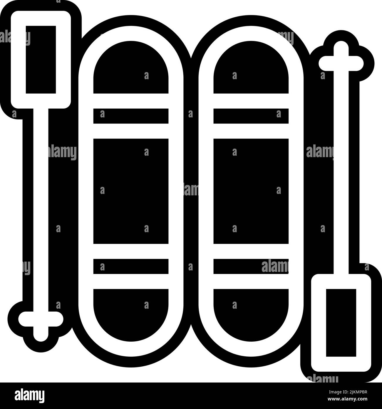 Schwarze Vektorgrafik für Skating Icon. Stock Vektor