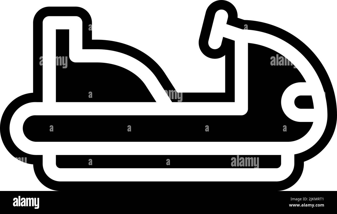 Schiffssymbol, schwarze Vektorgrafik. Stock Vektor