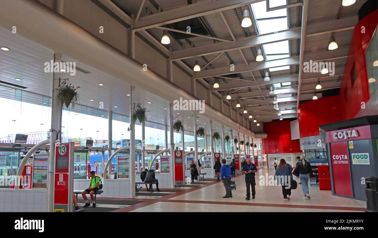 Warrington Interchange, Busbahnhof, Winwick Street, Warrington, England, WA1 Stockfoto
