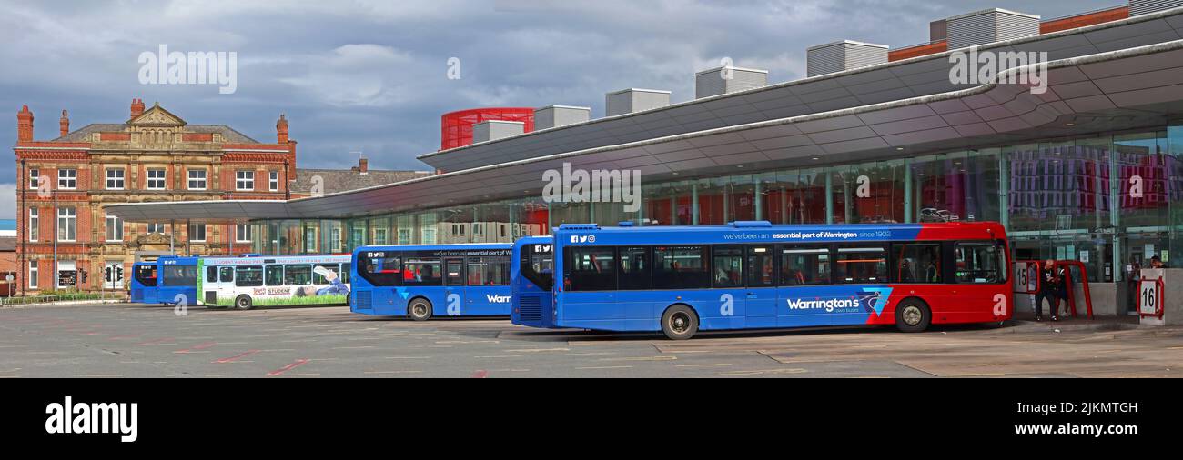 Warrington Interchange, Busbahnhof, Winwick Street, Warrington, England, WA1 Stockfoto