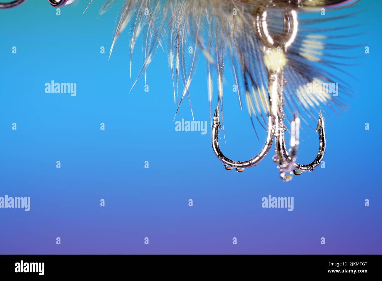 Die selbstgebundenen Angeln lockt, fliegt für Fliegenfischen Studio Stockfoto