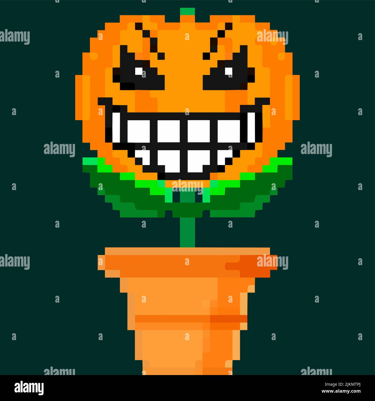 Jack olantern Halloween Blume. Haben Sie ein gruseliges Halloween Lachen Stock Vektor