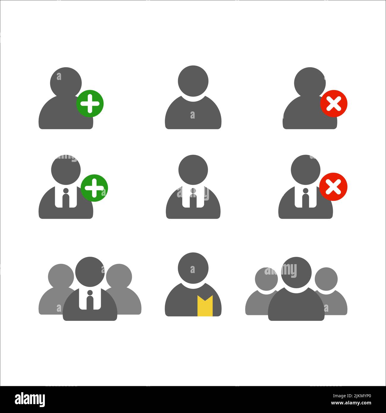 Benutzersymbolgruppe. Konturvektor des Symbols "Personen" Stock Vektor