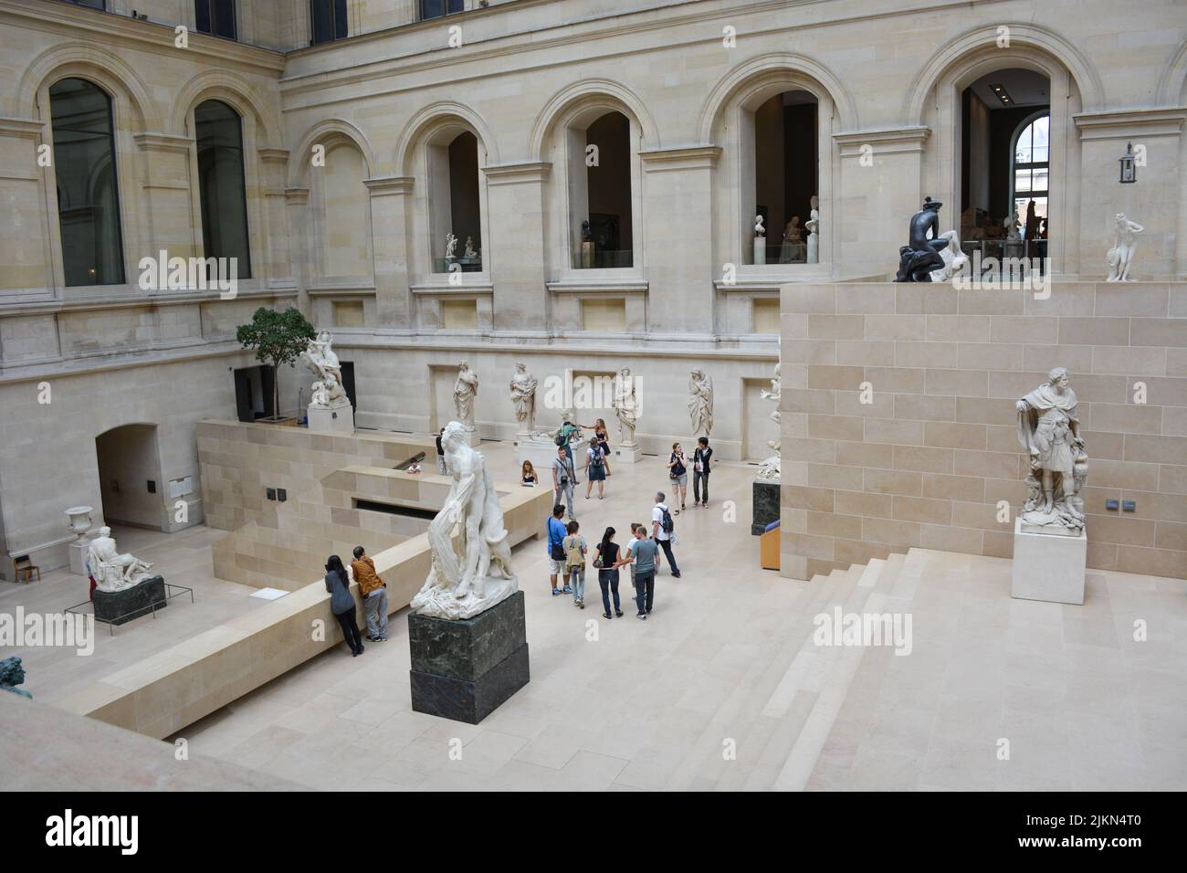 Eine schöne Aufnahme des Louvre Freiraumes Museum in Paris, Frankreich Stockfoto