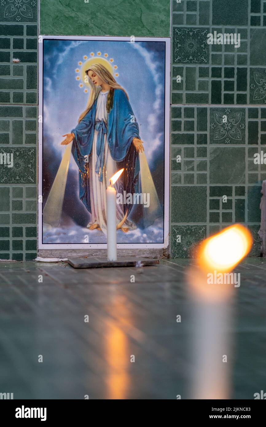 Eine Nahaufnahme einer Zeremonie zur Erinnerung an die Familien vor Weihnachten Stockfoto