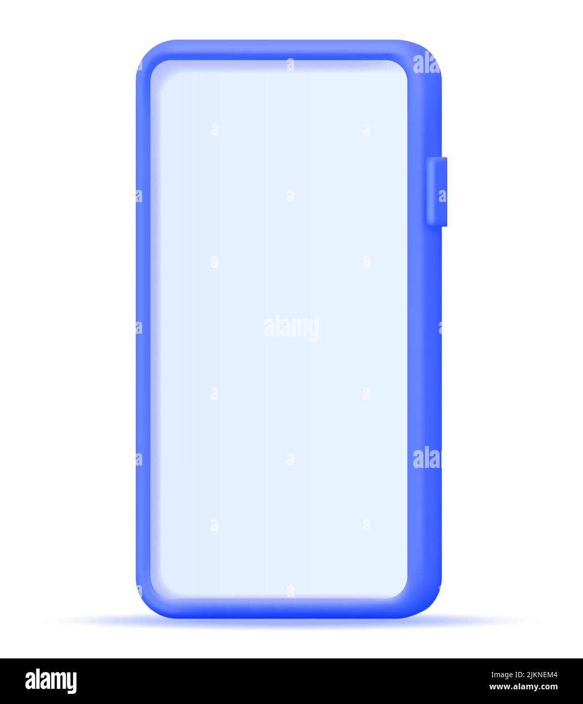 3D realistisches Smartphone mit leerem Bildschirm Stock Vektor