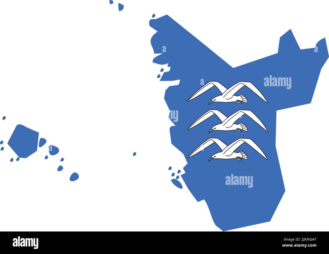 Flaggenkarte von HAUGESUND, NORWEGEN Stock Vektor