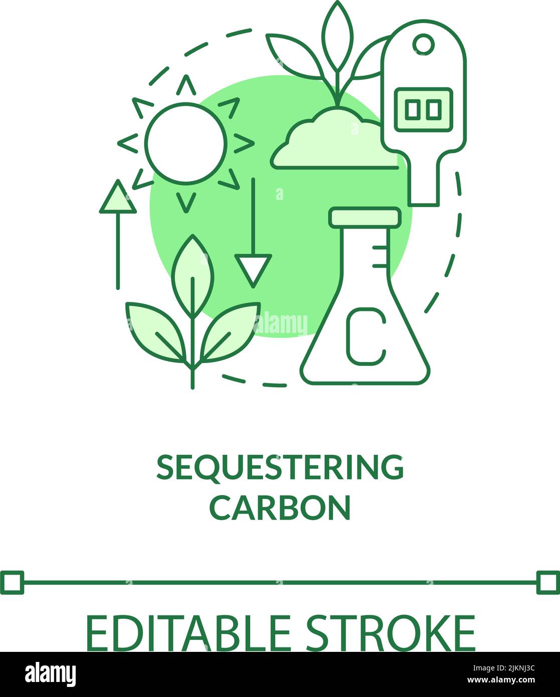 Symbol für das Carbon Green Concept Stock Vektor