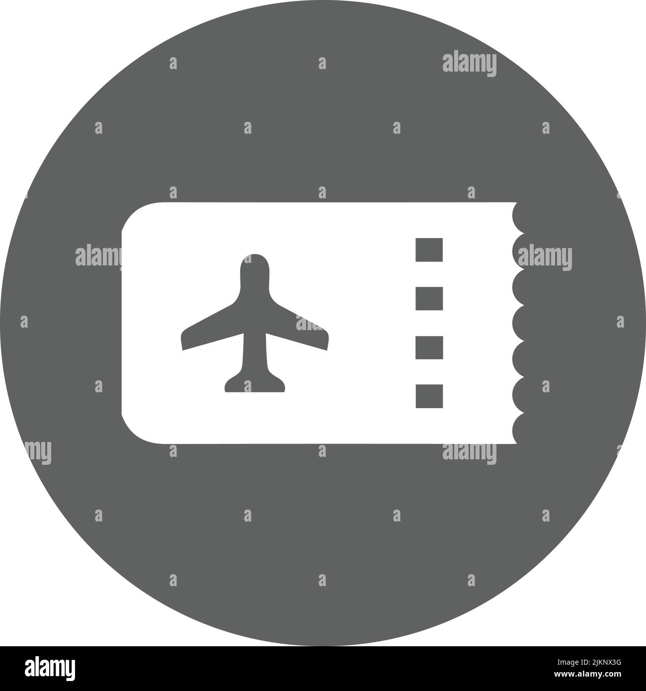 Reise-, Flug-, Flugzeug-, Flugzeug-, Ticket-Symbol - einfache editierbare Vektor-EPS-Datei. Stock Vektor