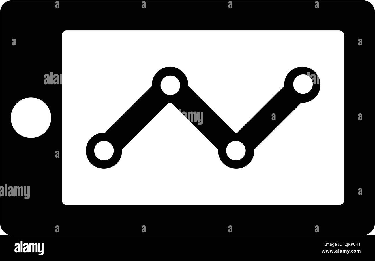 Diagramm, das Projektsymbol ist auf weißem Hintergrund isoliert. Verwendung für Grafik- und Webdesign oder kommerzielle Zwecke. Vektor-EPS-Datei. Stock Vektor