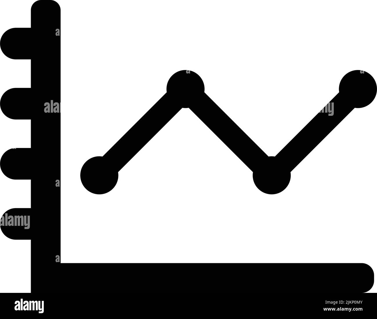 Das Symbol für Diagramm, Material und Berichte ist auf weißem Hintergrund isoliert. Verwendung für Grafik- und Webdesign oder kommerzielle Zwecke. Vektor-EPS-Datei. Stock Vektor