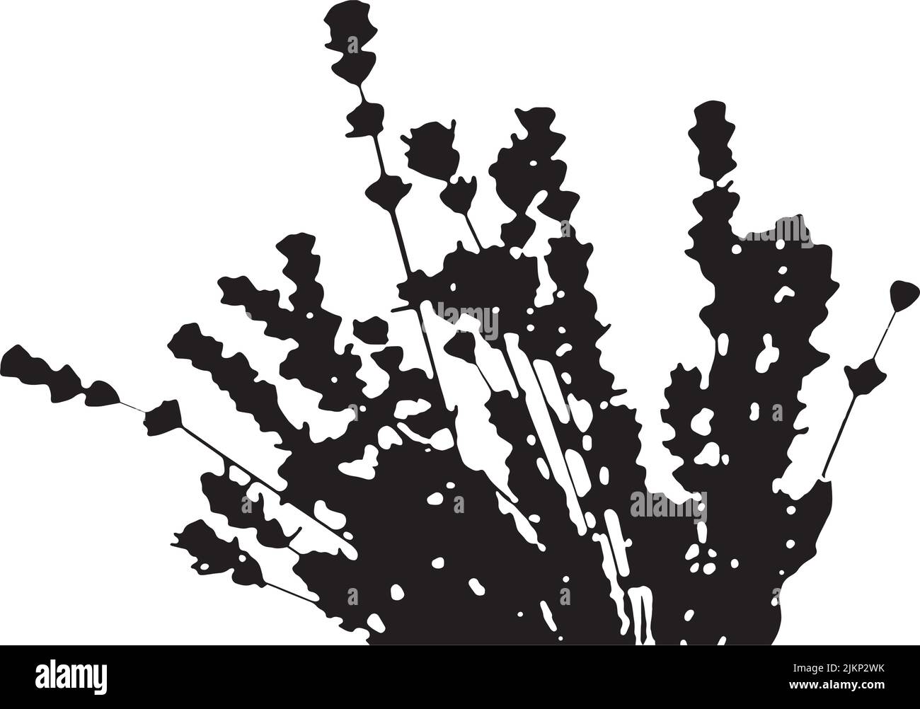 Trockenrasen-Kollektion. Illustration. Silhouette Lavendel. Festliche Dekorationsvorlage. Fedrige Graskopffedern, für Blumenarrangements, ornamental Stock Vektor