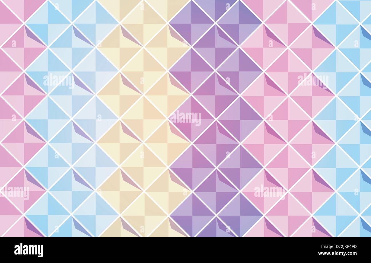 Bunte Pastell Quadrat Geometrische Abstrakt Flache Hintergrund Stock Vektor