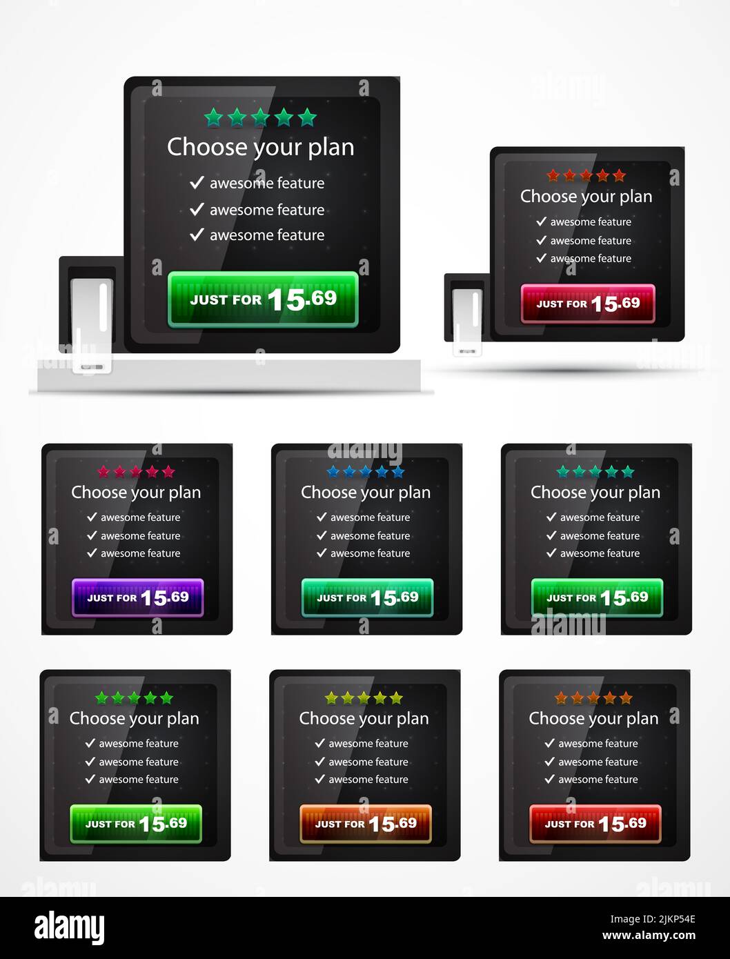 Quadratische Vektor abstrakte Web-Box-design Stock Vektor