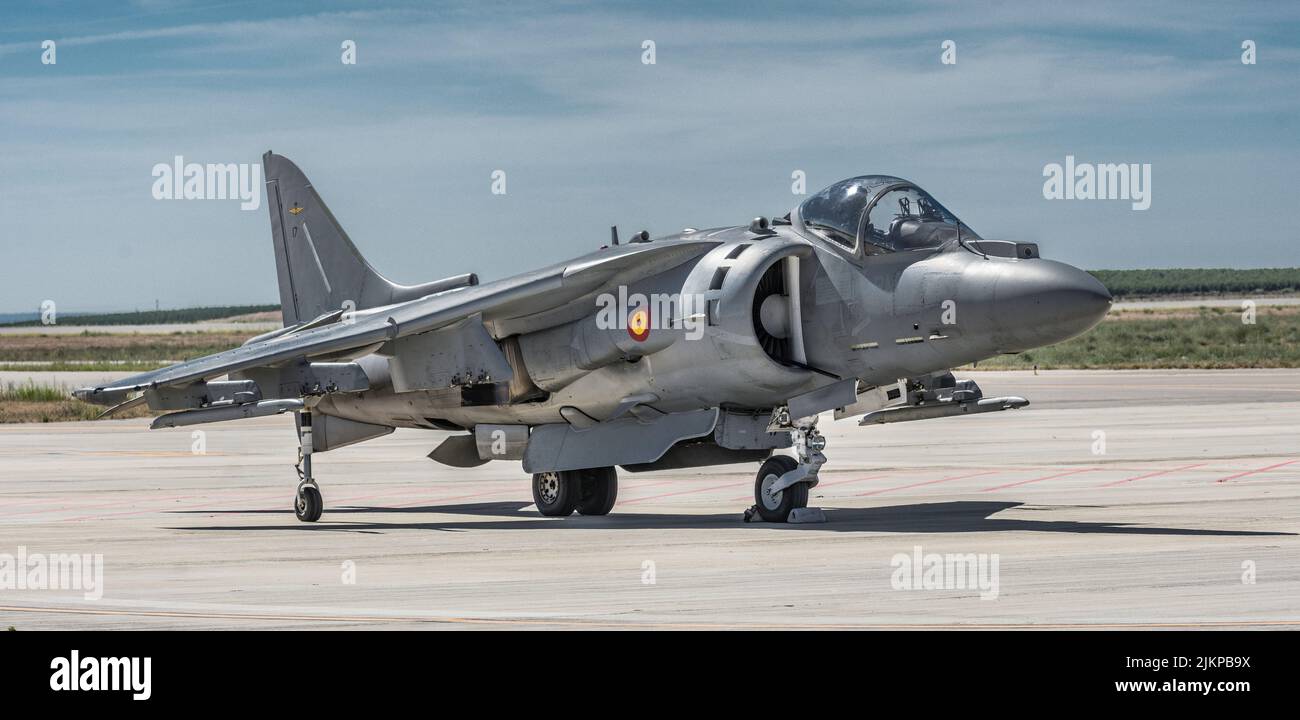 Klassische Armee Flugzeug in der Show. AV-8B HARRIER II Stockfoto