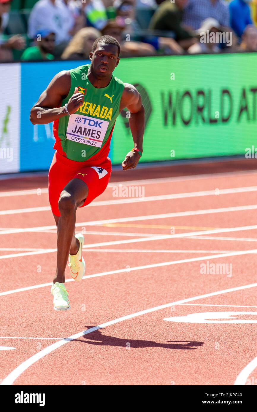 Kirani James (GRN) qualifiziert sich für das Halbfinale der 400 Meter mit einer Zeit von 45,29 während der morgendlichen Sitzung am 3. Tag der Leichtathletik-Cha Stockfoto