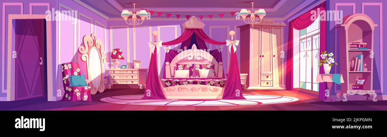 Prinzessin Schlafzimmer im königlichen Haus, Palast oder Schloss ...