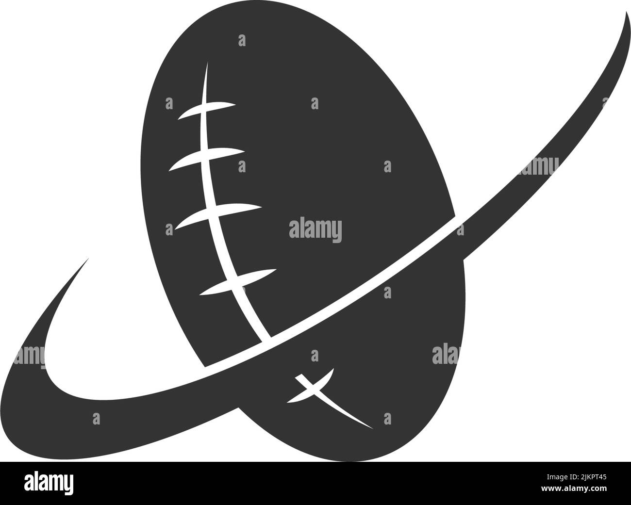Vorlage zur Illustration des Rugby-Ball-Symbols im Design Stock Vektor