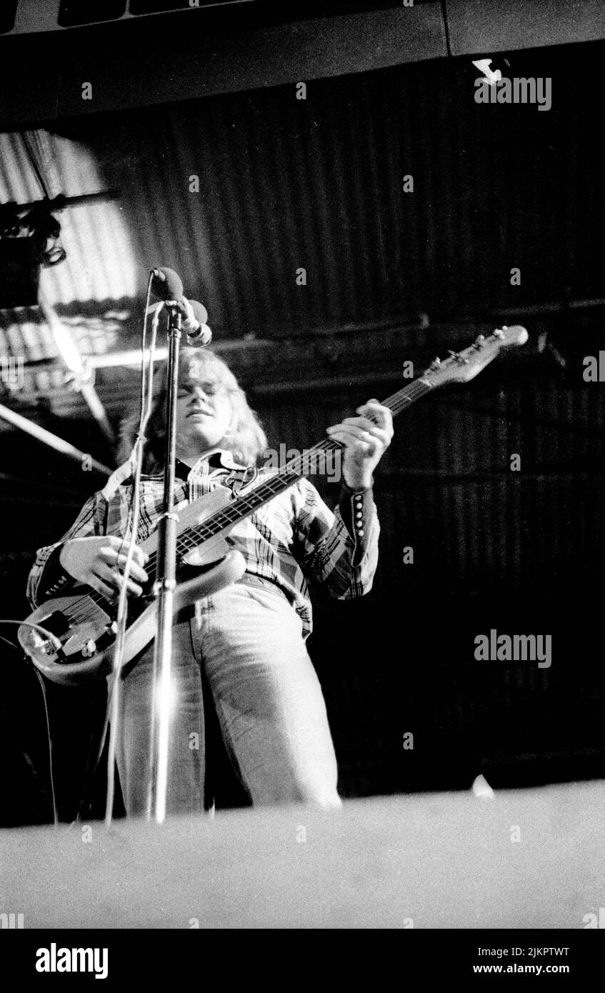 Peter Cetera aus Chicago beim Isle of Wight Festival 1970. Stockfoto