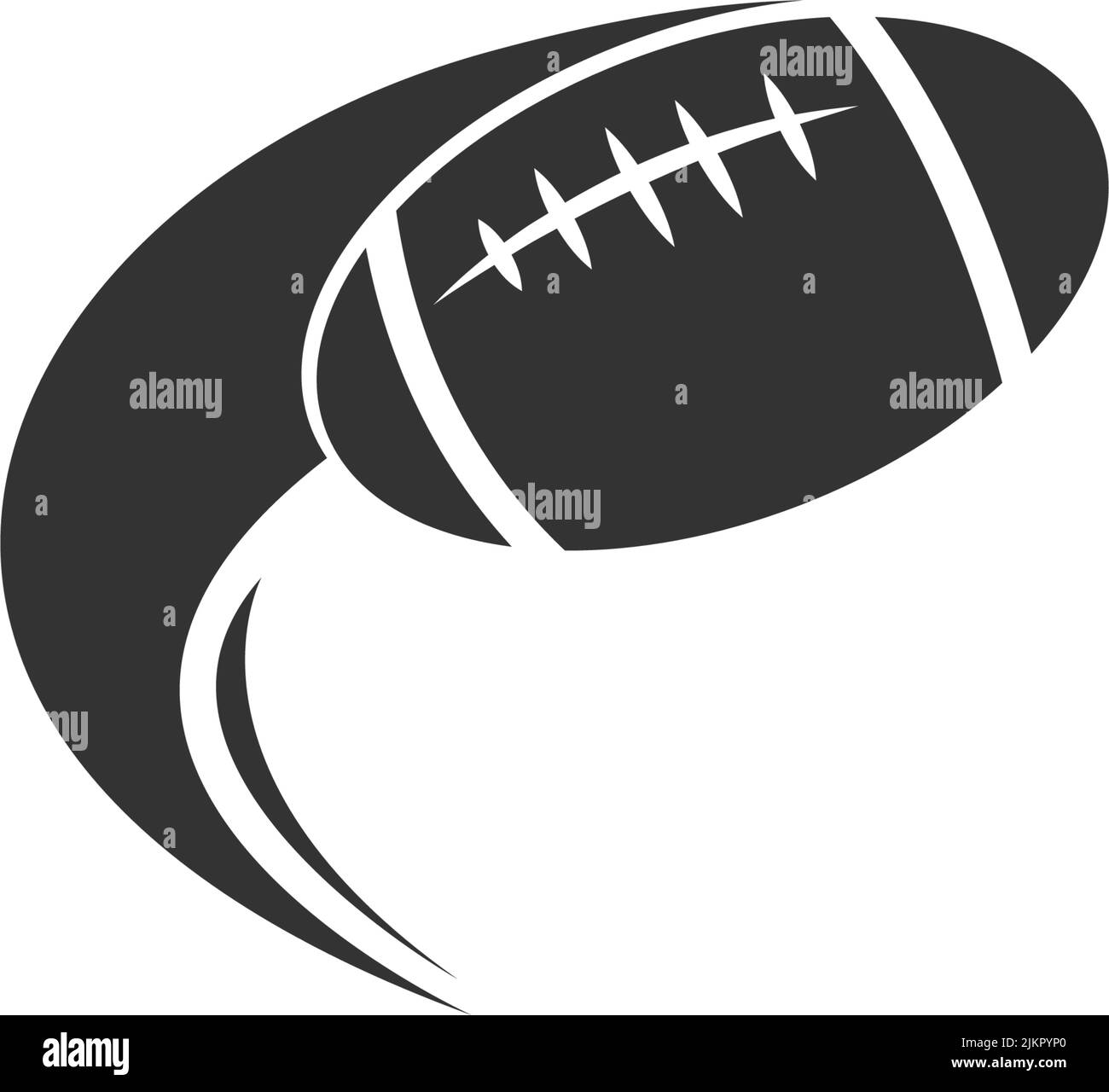 Vorlage zur Illustration des Rugby-Ball-Symbols im Design Stock Vektor