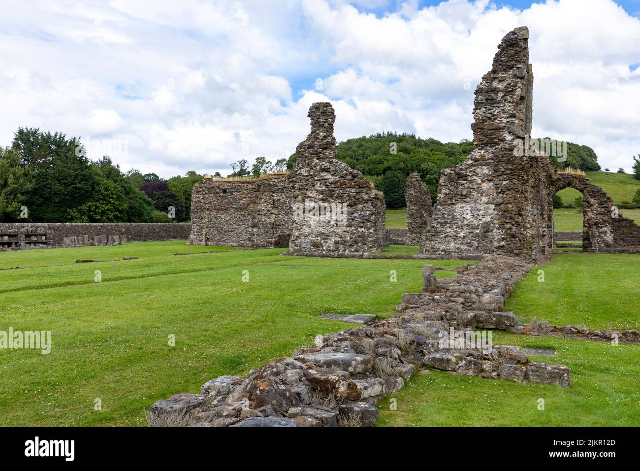 Sawley Abbey war eine Abtei von Zisterziensermönchen im Dorf Sawley, Lancashire, England. Gegründet als Tochter der Newminster Abbey Stockfoto