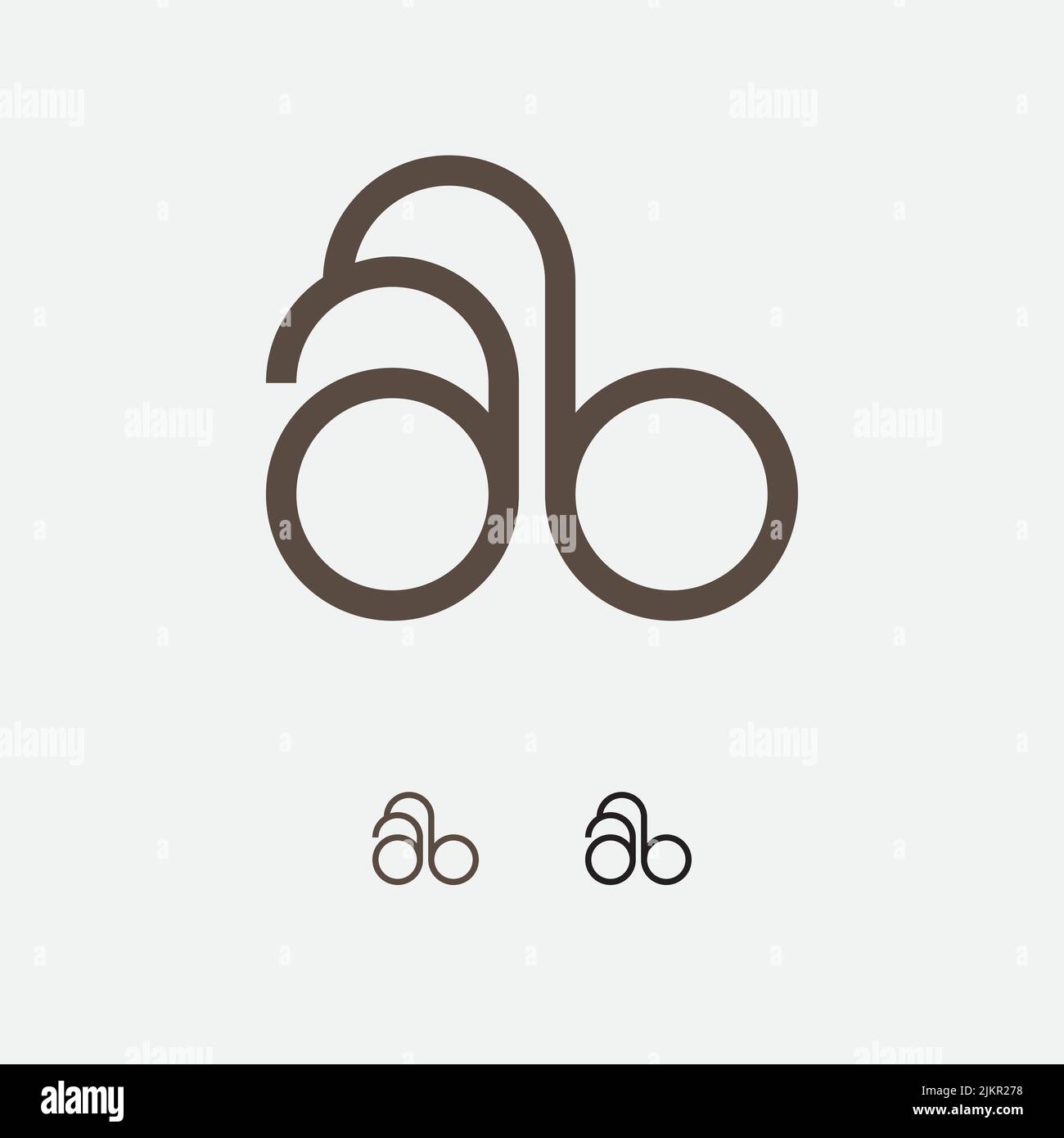 Vektorvorlage für das Design des Logos A und B Stock Vektor