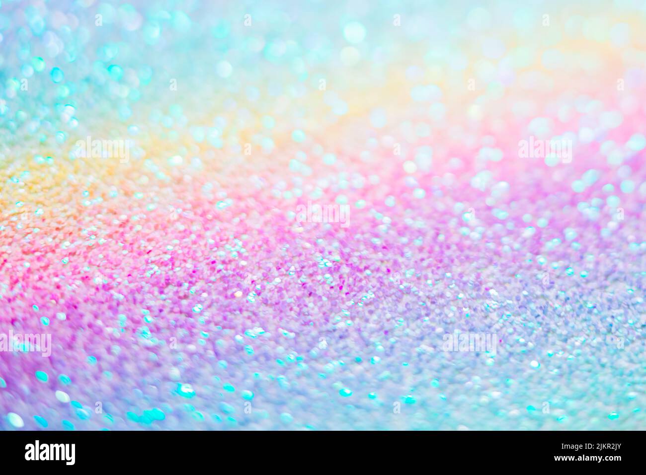 Funkelnd mit Regenbogenlicht Einhorn Glitzer Textur Stockfoto