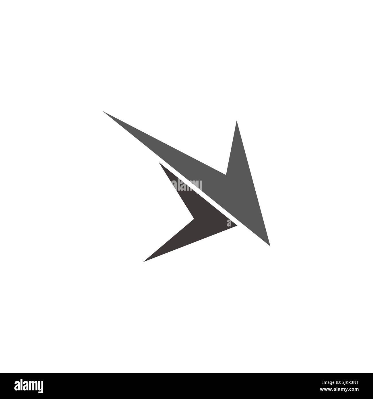 Rechts zwei Pfeile einfache Bewegung Logo Vektor Stock Vektor