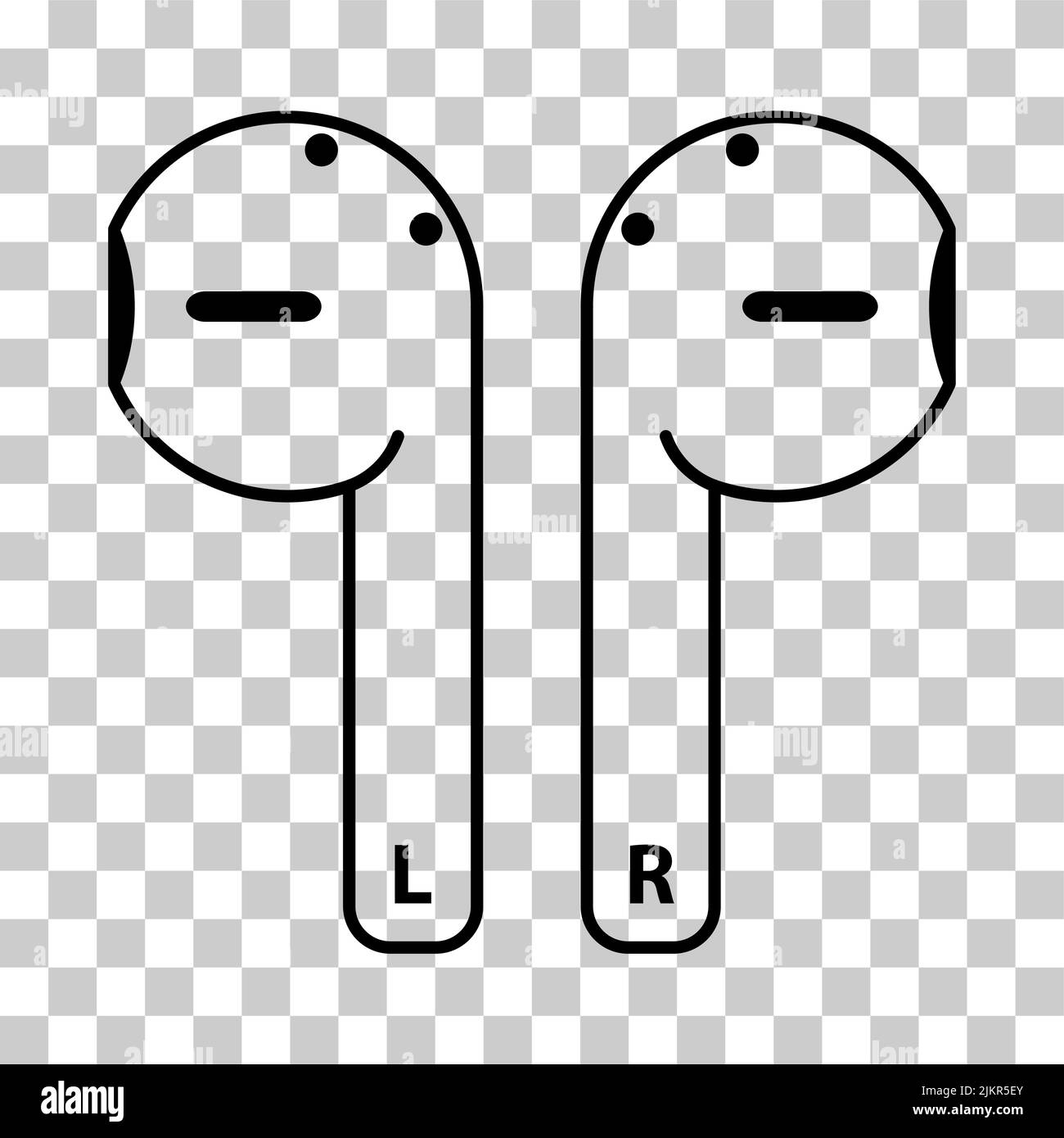 Satz Kopfhörer Musik flache Symbol, Sound-Technologie-Gerät Zeichen, Web-Audio Symbol Vektor Illustration . Stock Vektor