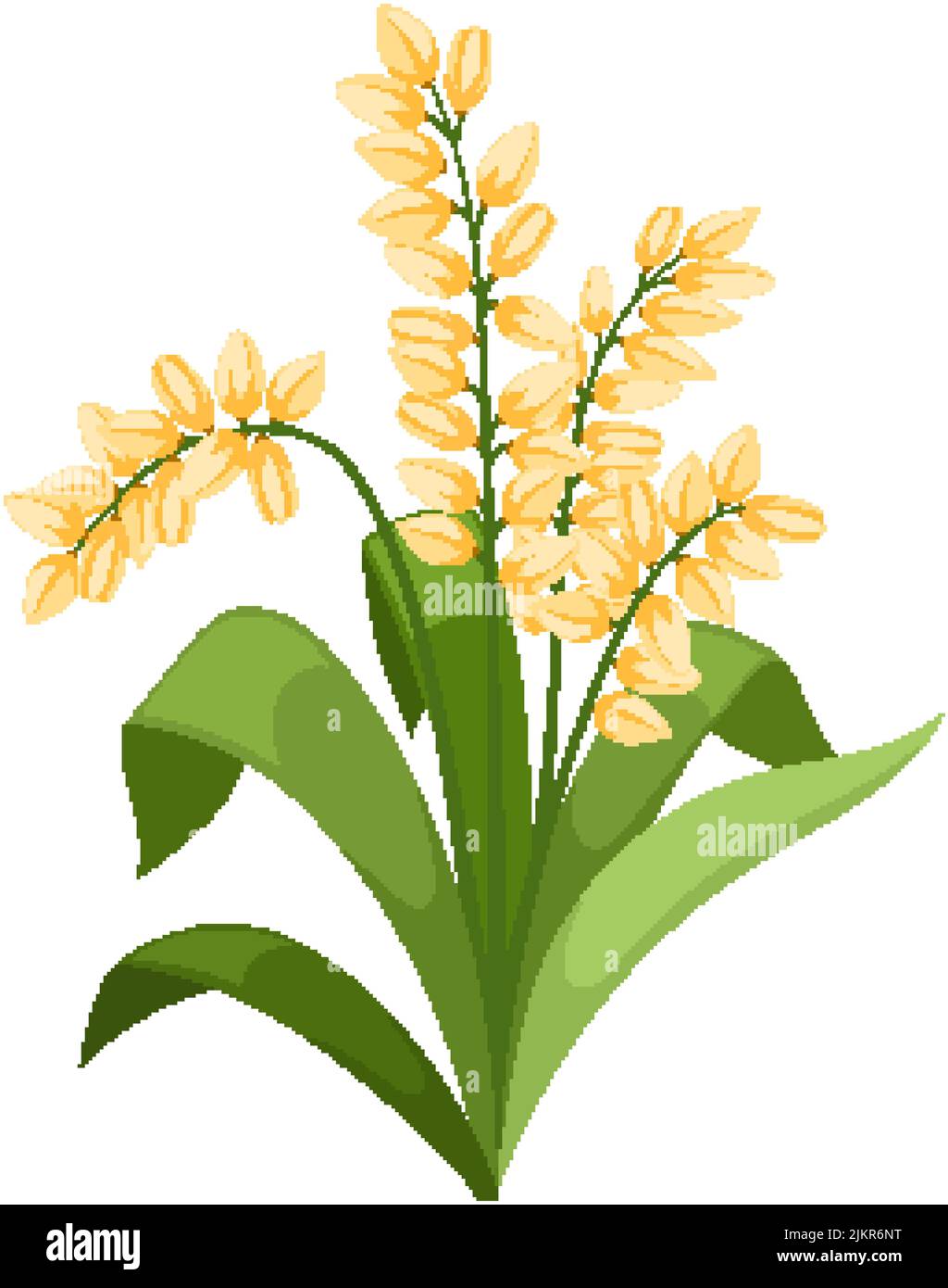 Reispflanze Cartoon Vektor Illustration Stock Vektor