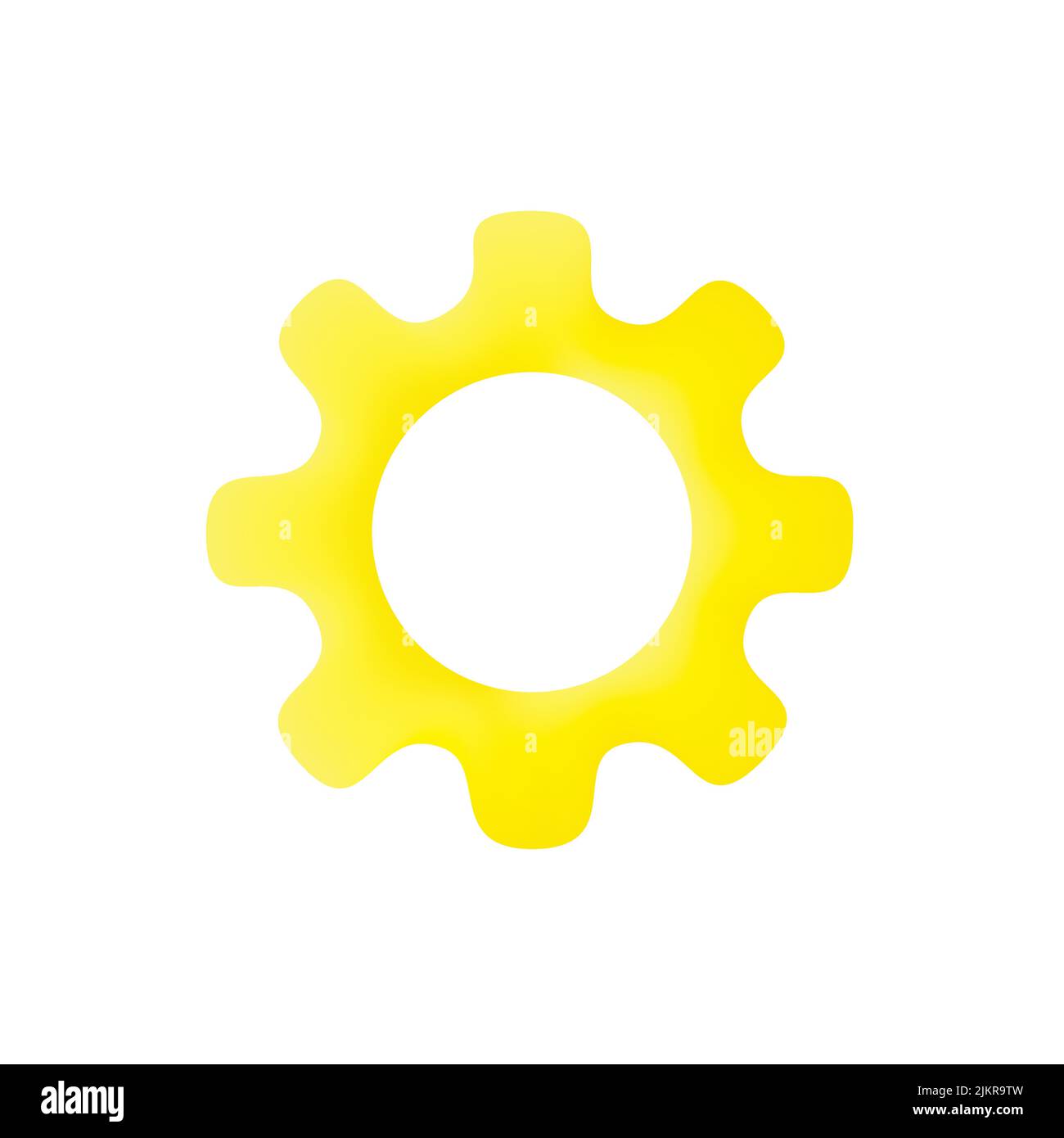 3D Zahnradsymbol, Einstellungssymbol Stock Vektor