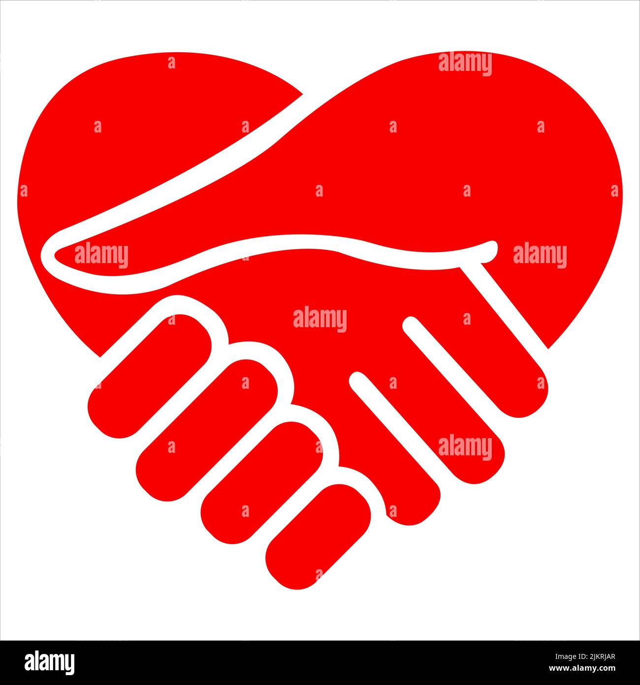 Symbol „Herzhand“. Flaches Grafikdesign. Symbol auf weißem Hintergrund. Vektorgrafik. EPS10. Stock Vektor