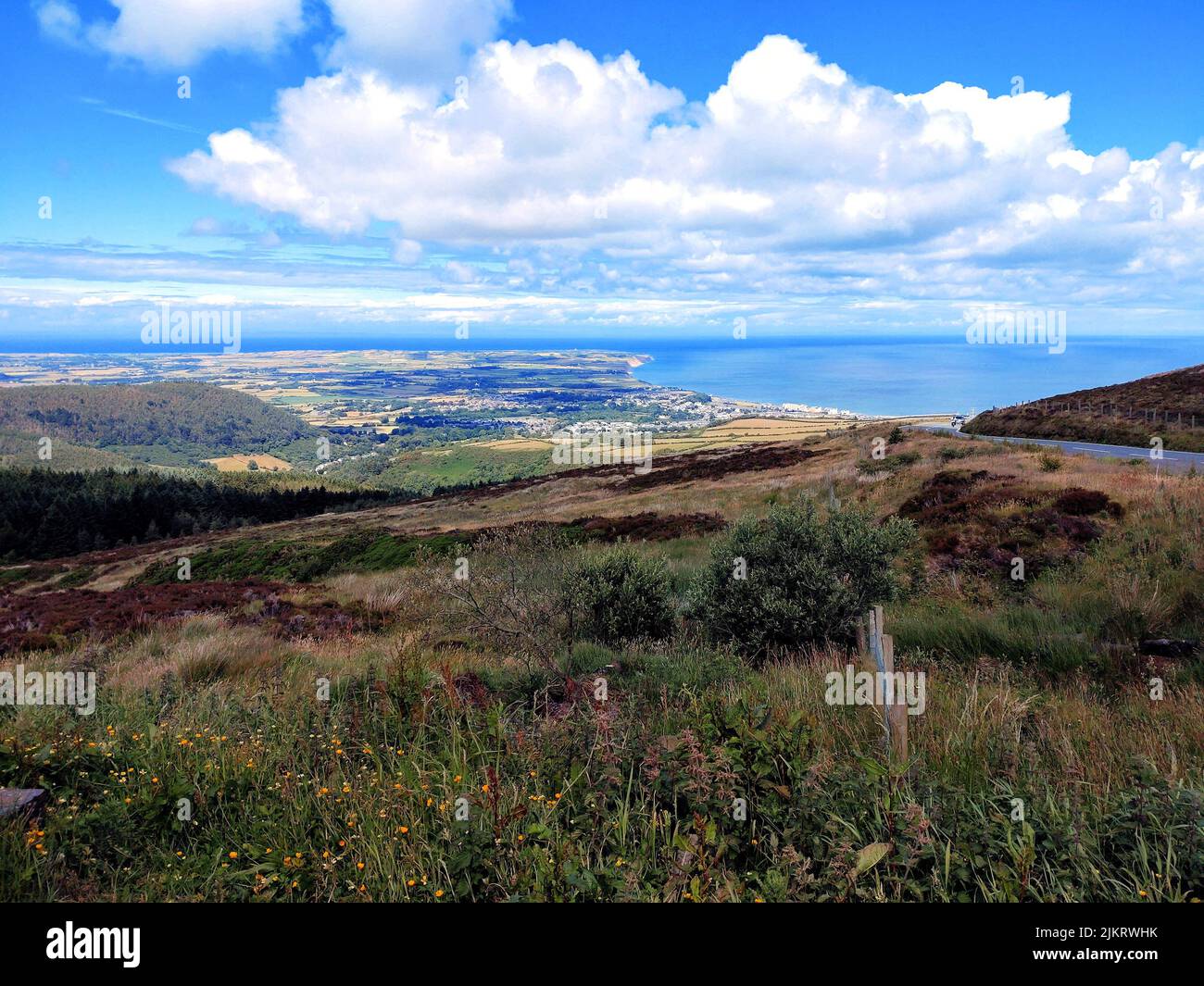 Blick über die Nordebene der Isle of man Stockfoto