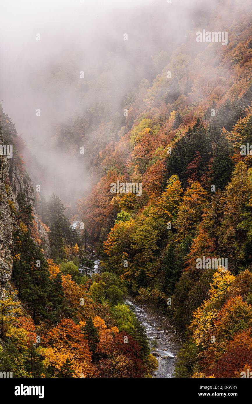 Italien Alta alpi Liguri Valle Tanaro Landschaft und Fluss Stockfoto