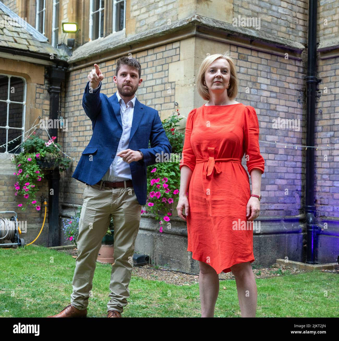 Liz Truss spricht bei den Hustings am 28.. Juli 2022 im Royal Patriotic Building Wandsworth Common London Stockfoto