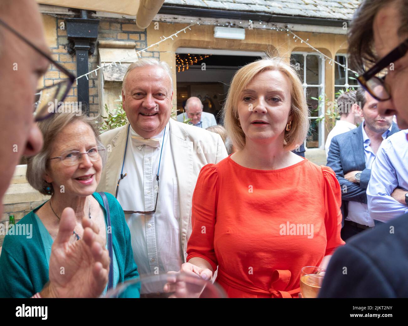 Liz Truss spricht bei den Hustings am 28.. Juli 2022 im Royal Patriotic Building Wandsworth Common London Stockfoto