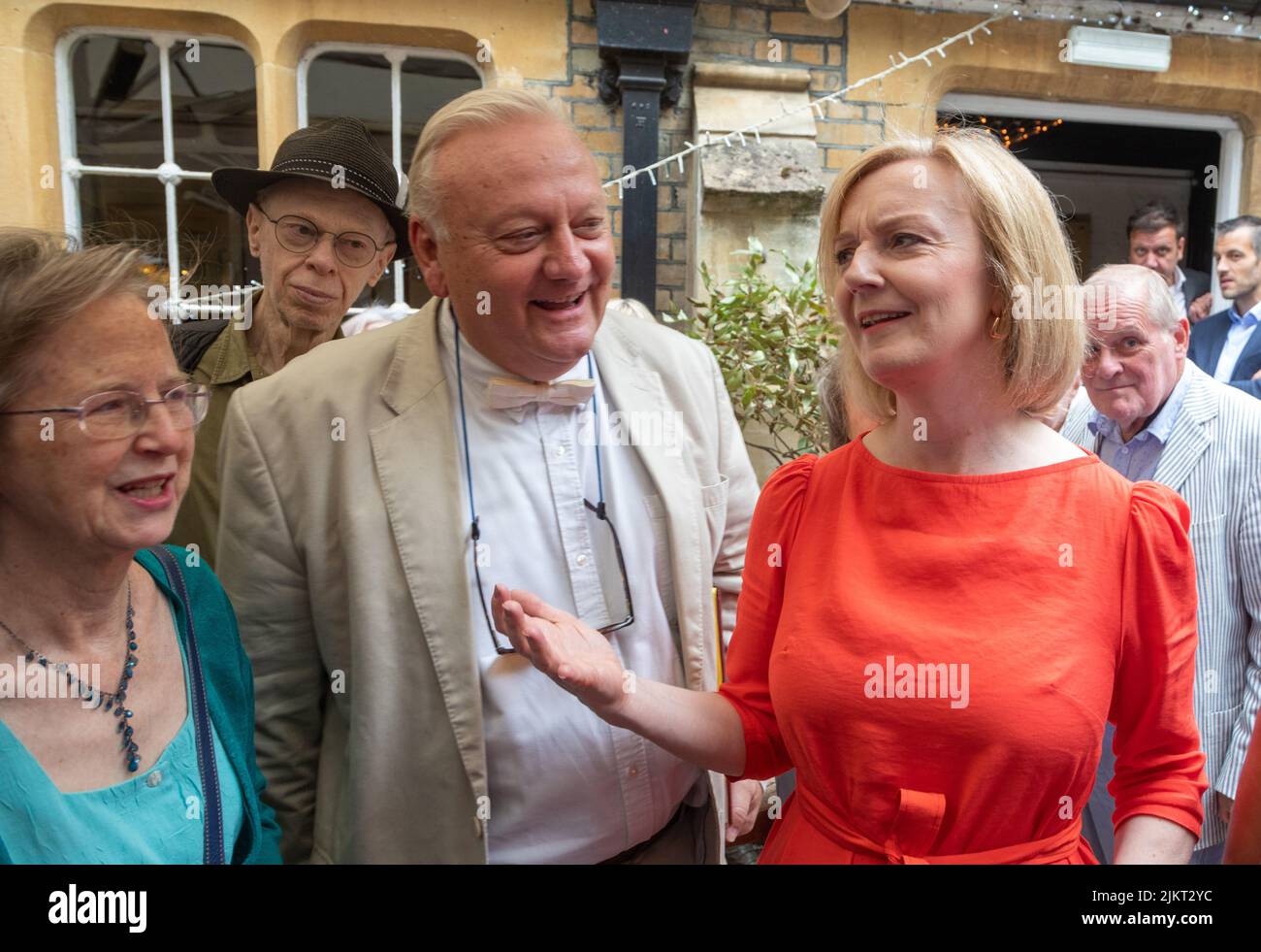 Liz Truss spricht bei den Hustings am 28.. Juli 2022 im Royal Patriotic Building Wandsworth Common London Stockfoto