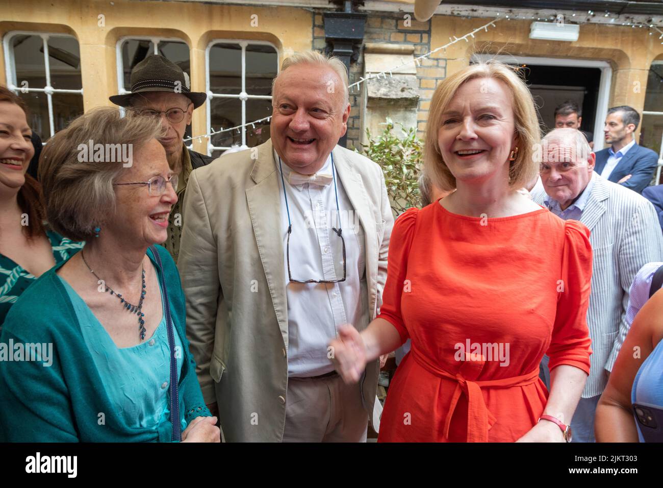 Liz Truss spricht bei den Hustings am 28.. Juli 2022 im Royal Patriotic Building Wandsworth Common London Stockfoto