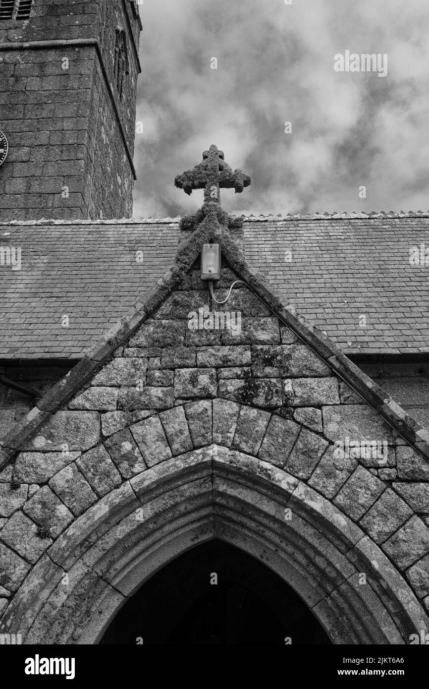 Außenansicht von St. Crewenna (KIRCHE VON SAINT CREWEN), Crowan, Cornwall Stockfoto